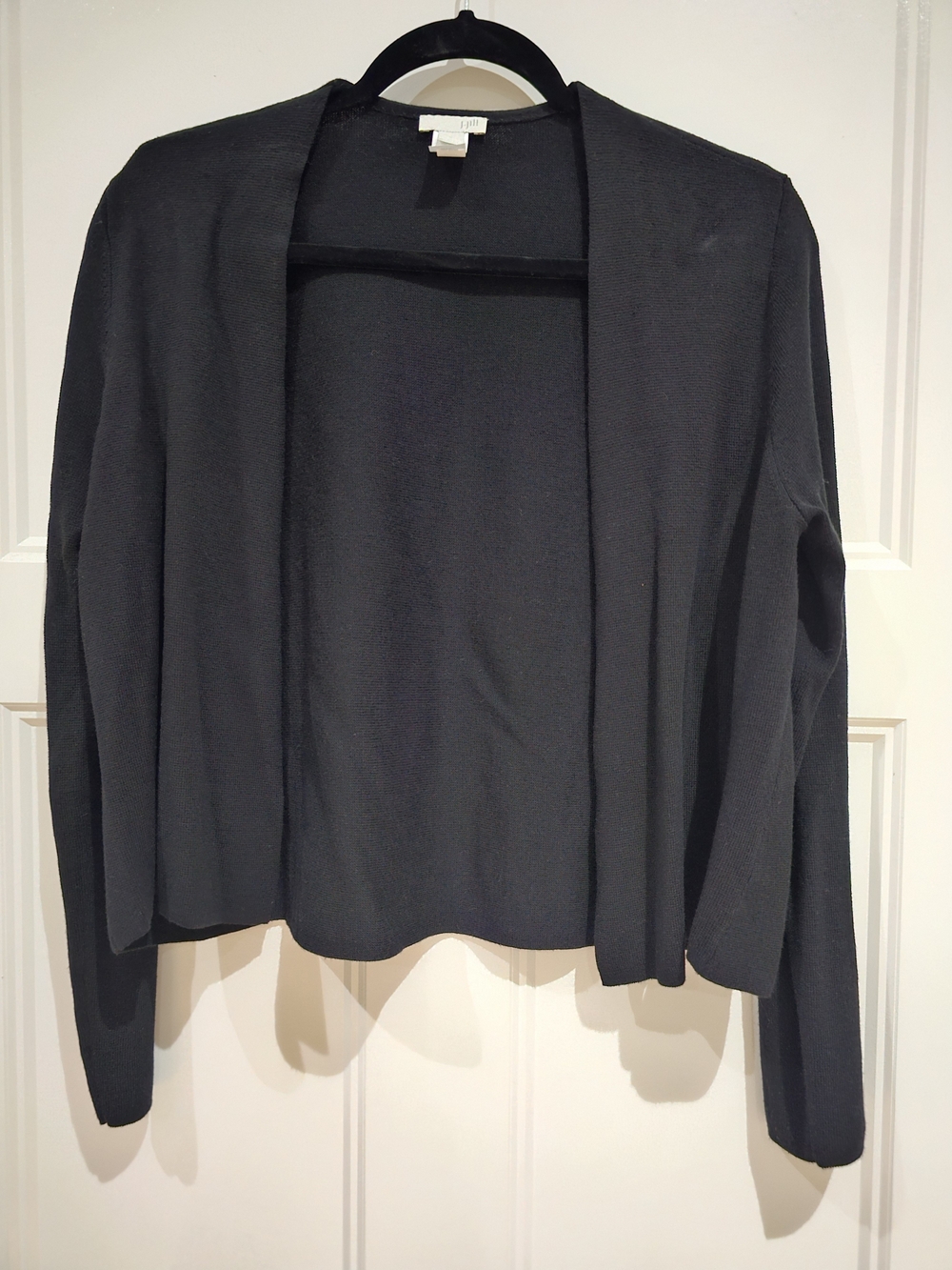 J. Jill Black Open-Front Women's Sweater Cardigan, NWOT